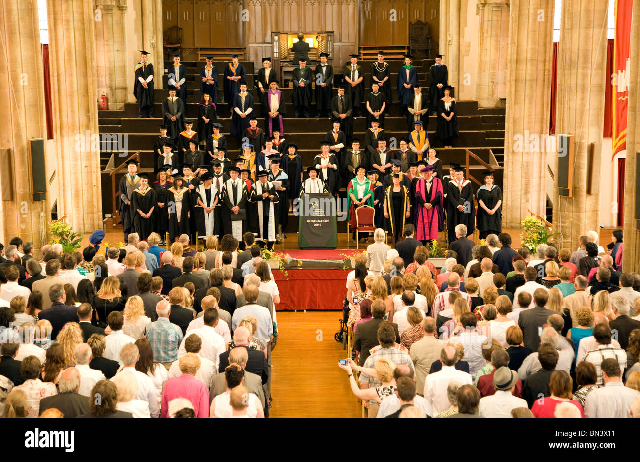 Le jour de graduation University College of the Arts Norwich Angleterre Banque D'Images