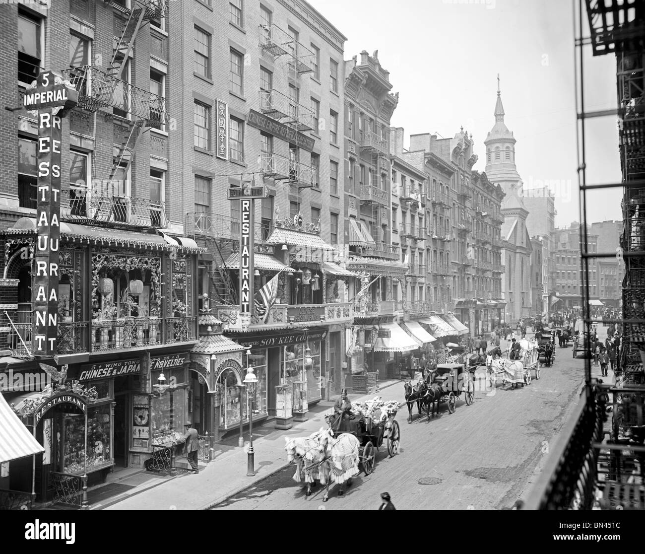 Mott Street, New York, N.Y. vers 1905 Banque D'Images