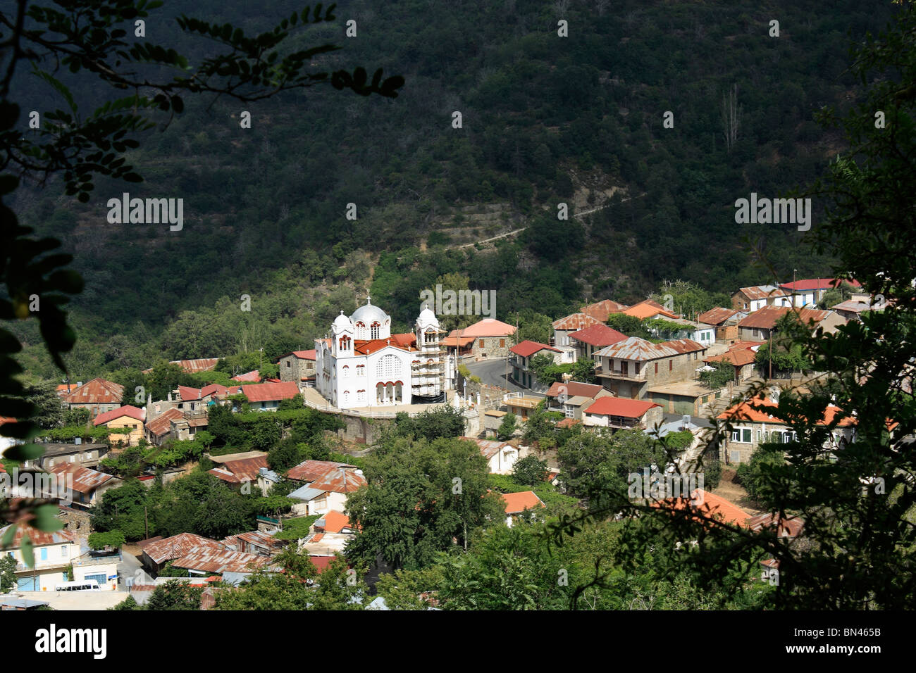 Village de Gerakies montagnes Troodos Chypre Europe Union Européenne UE Banque D'Images