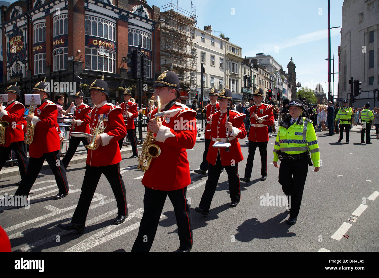 D'abord de l'Escadron Royal tank Regiment ont été déployées en Afghanistan et a un défilé le 30 juin 2010 à Liverpool UK Banque D'Images