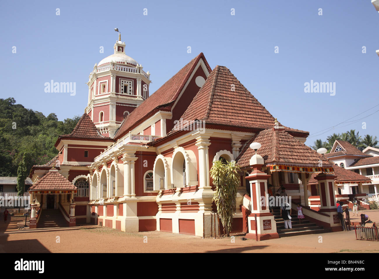 Temple Shantadurga temple Goa les plus populaires ; Kavlem ; Village Ponda Goa ; Inde ; Banque D'Images