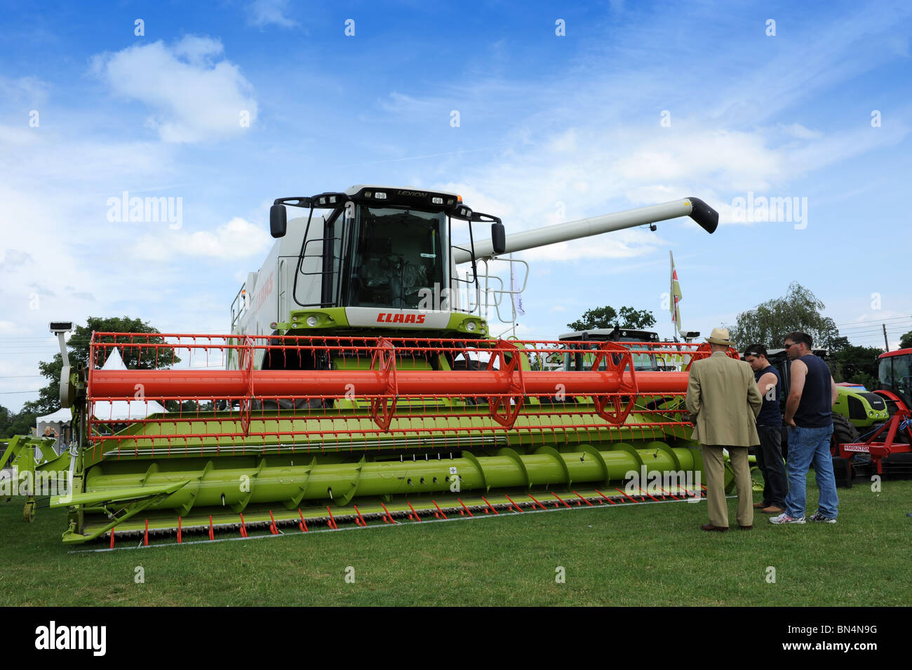 Rendmt Lexion Claas moissonneuse batteuse sur l'affichage à Shropshire County Show Banque D'Images