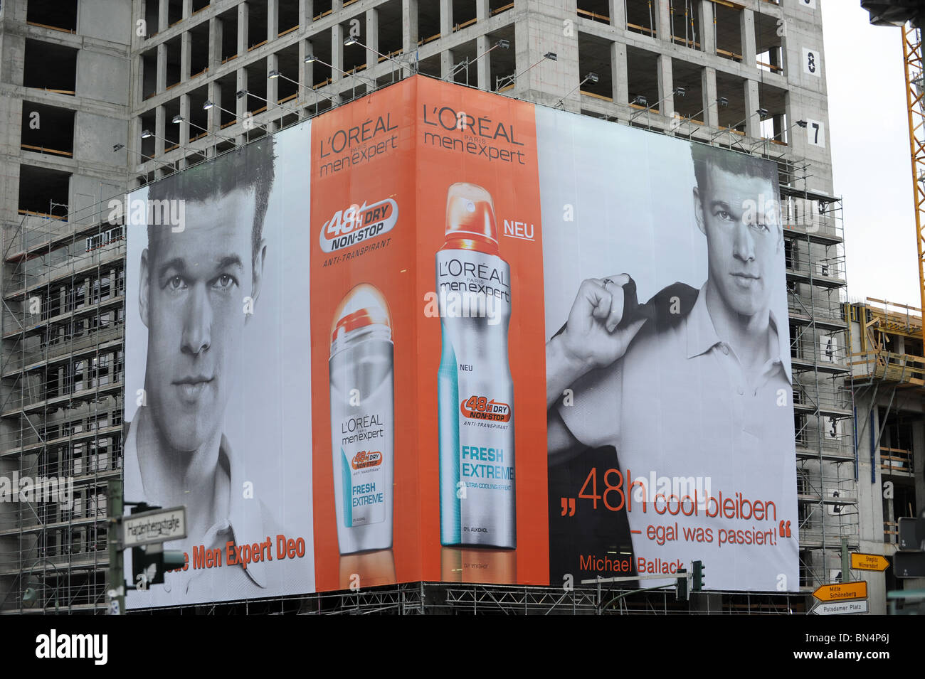 Michael Ballack advertisng face à l'Oréal en Europe Deutschland Allemagne Berlin Banque D'Images