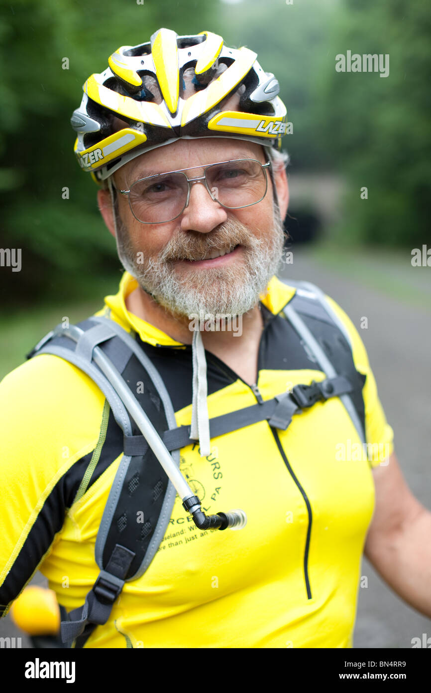Portrait de biker Murray. Shrotenboer Banque D'Images