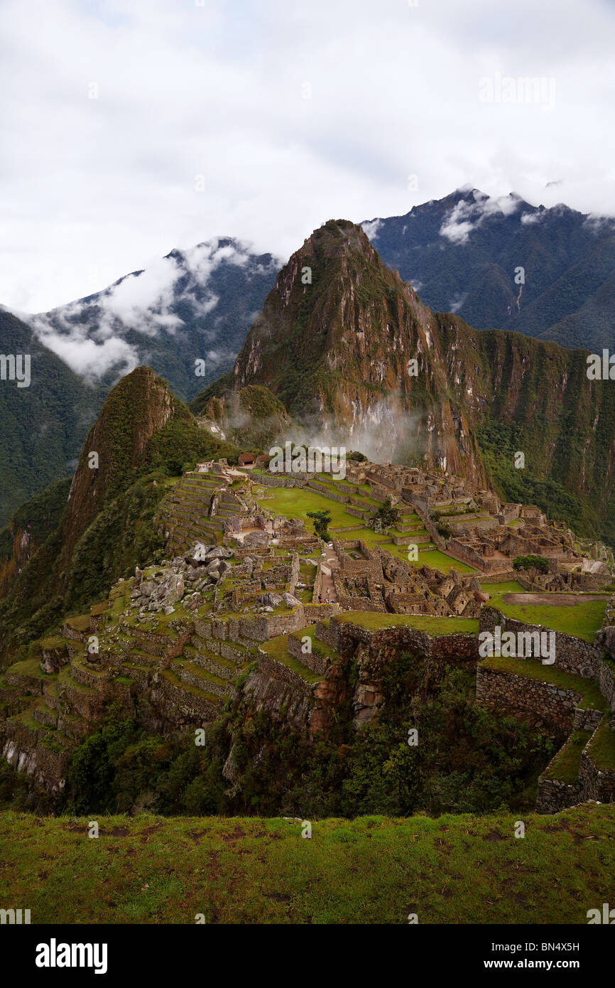 Le règlement des Incas Machu Picchu, au Pérou. Banque D'Images