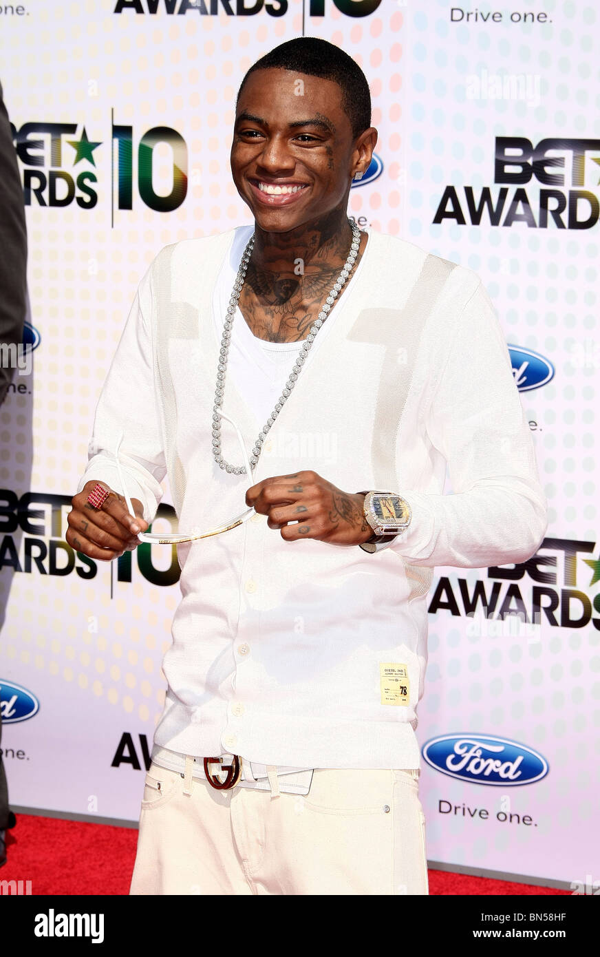 BET AWARDS SOULJA BOY 10 arrivants DOWNTOWN LOS ANGELES CA 27 Juin 2010 Banque D'Images