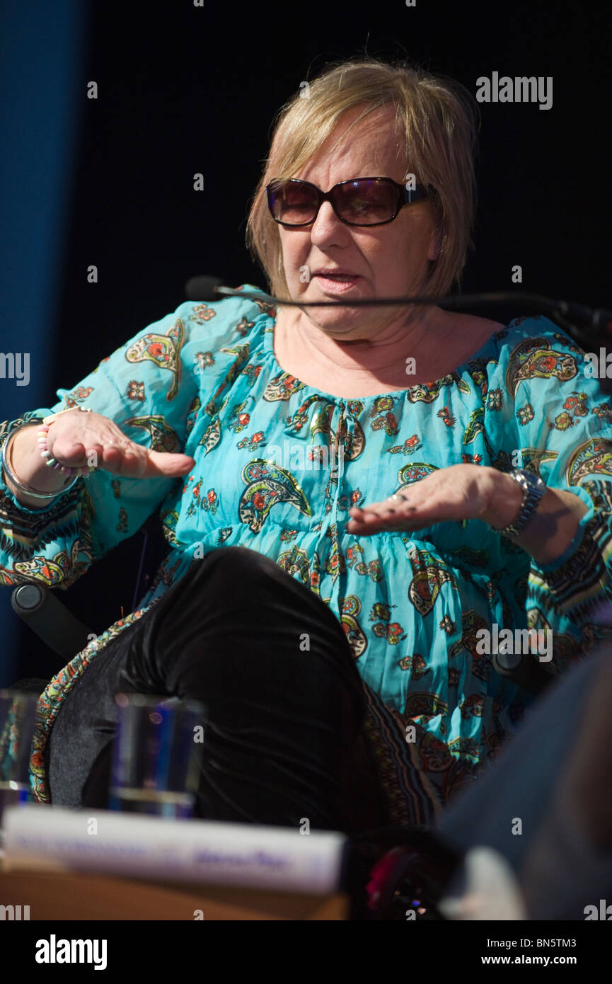 Auteur Sue Townsend illustré parlant à Hay Festival 2010 Hay-on-Wye Powys Pays de Galles UK Banque D'Images