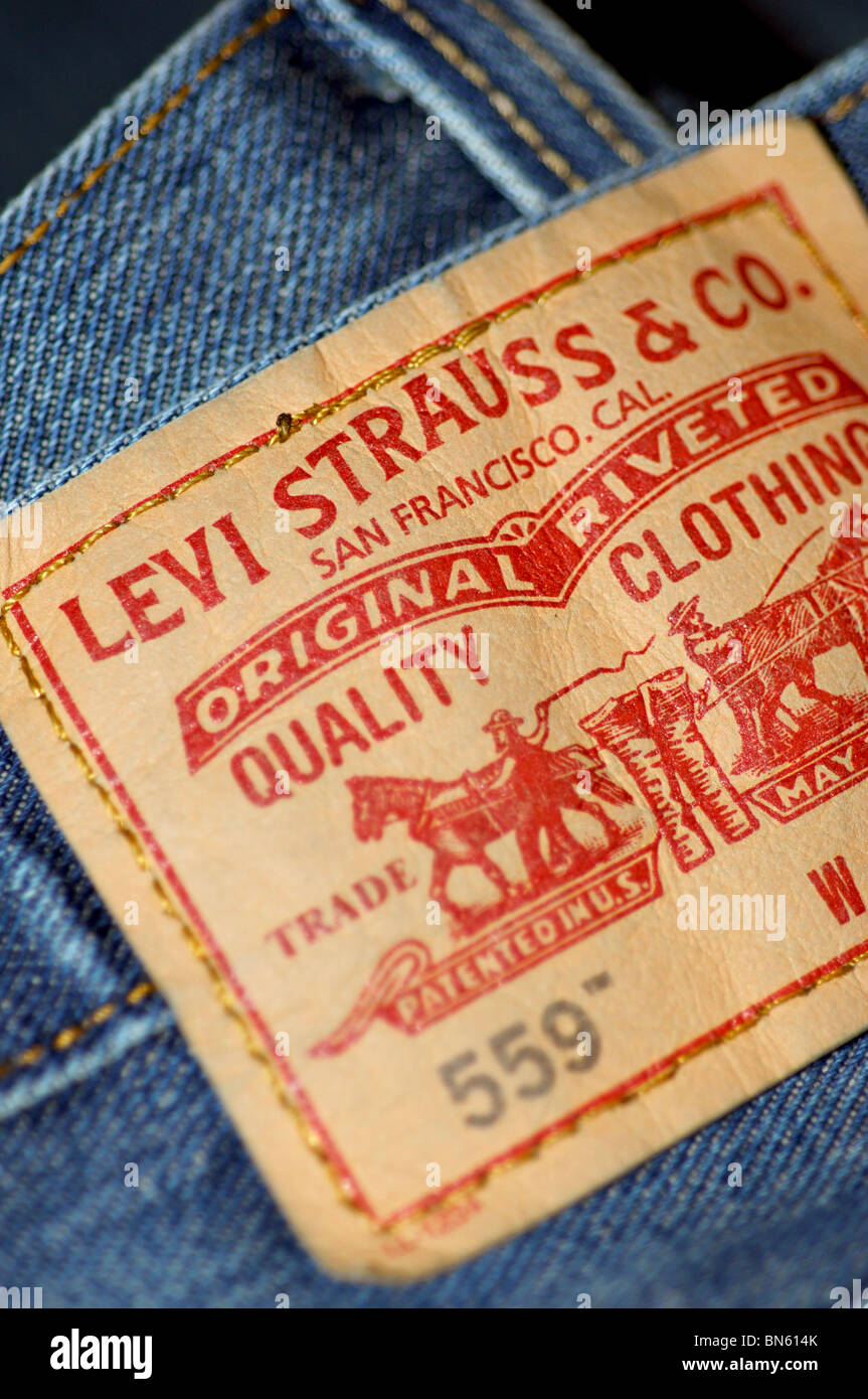 Étiquette de jean Levi Strauss Photo Stock - Alamy