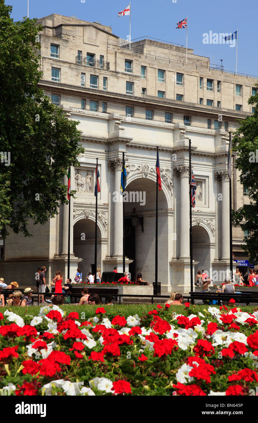 Marble Arch & Gardens dans le centre de Londres Banque D'Images