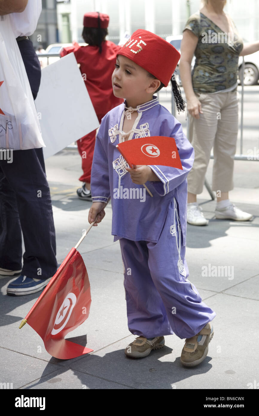 Les immigrants internationaux Paraade, NYC : Banque D'Images