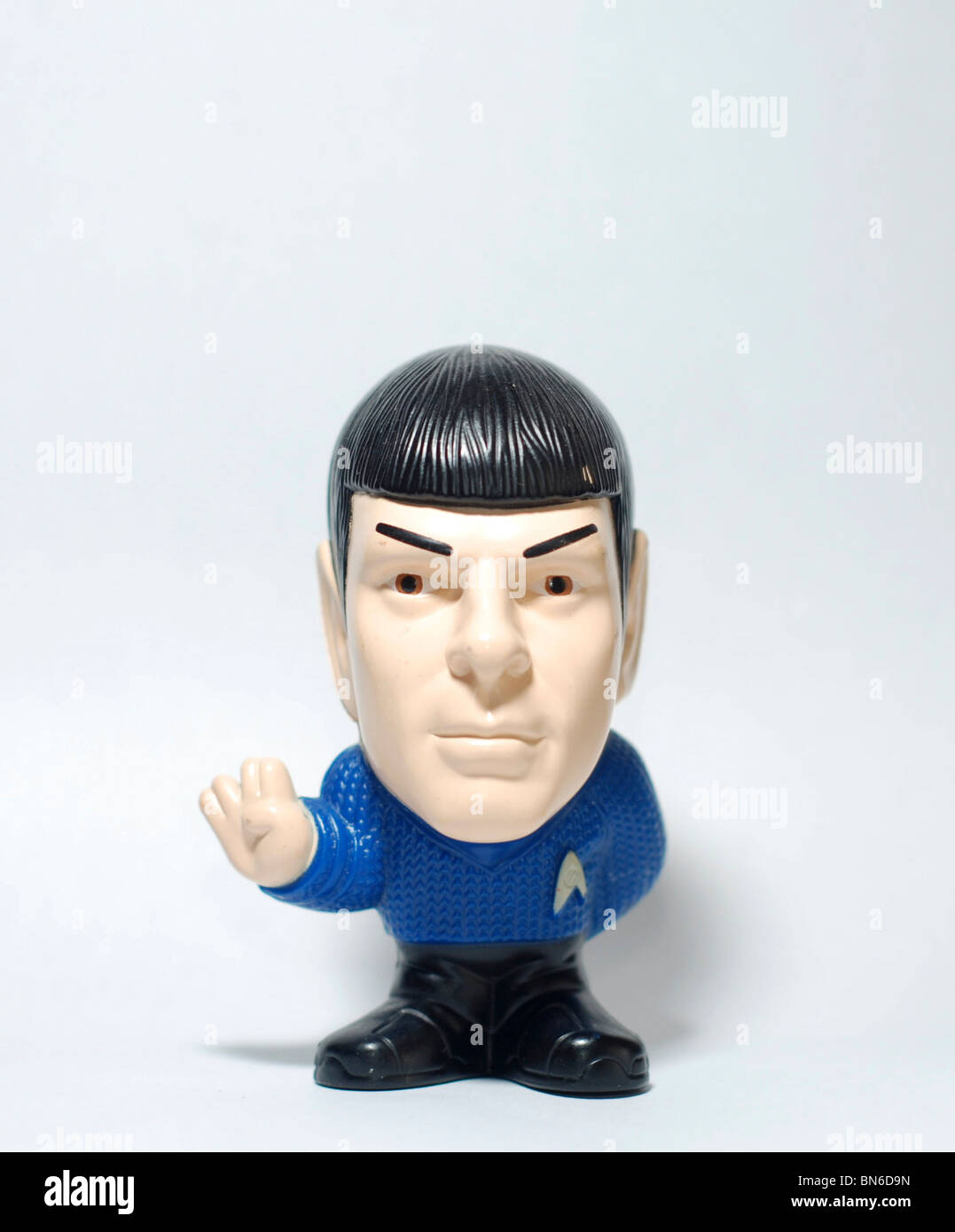 Star Trek : The Original Series Dr Spock sur fond blanc Banque D'Images