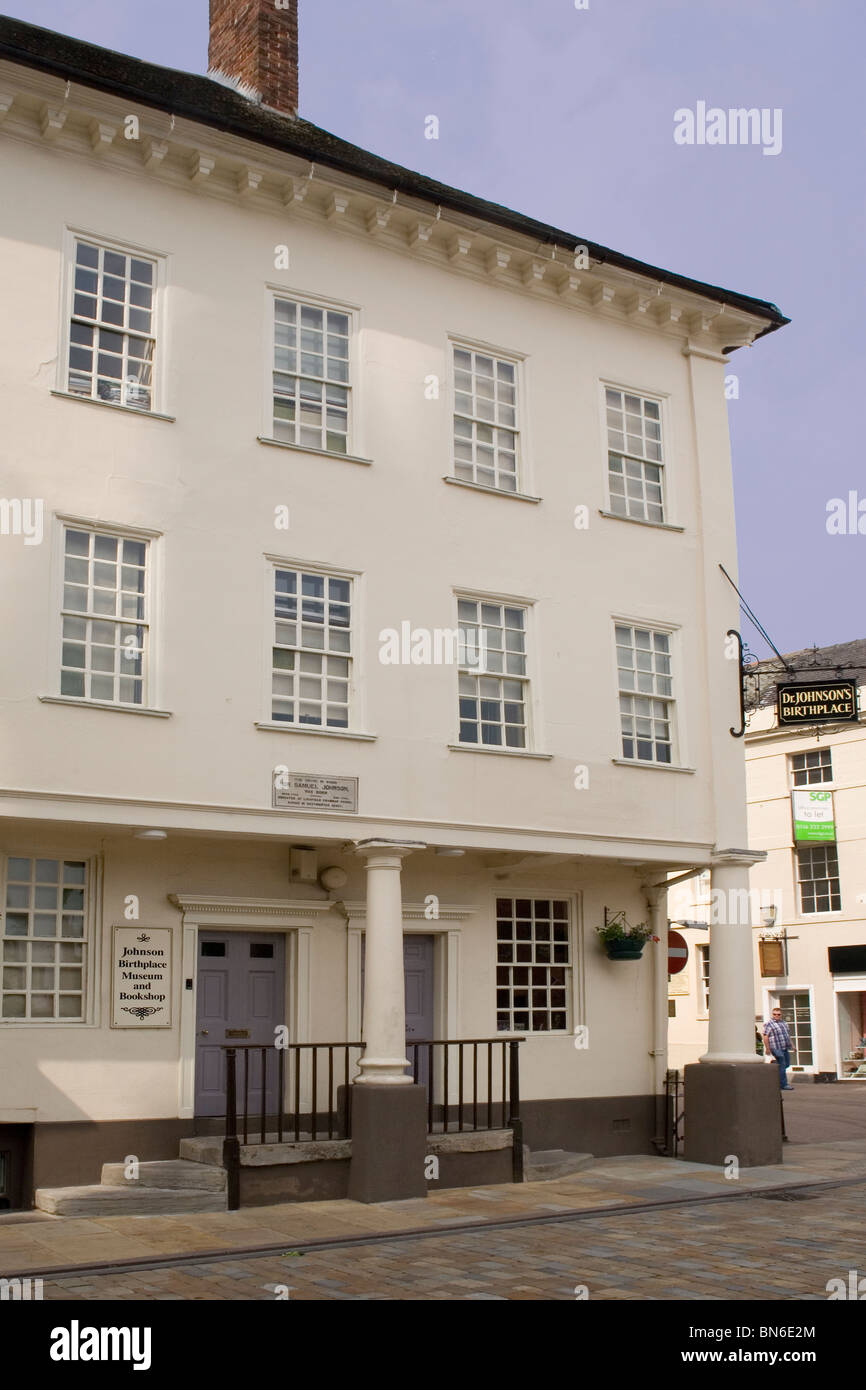 Lichfield Staffordshire Angleterre Lieu de naissance de Samuel Johnson Banque D'Images