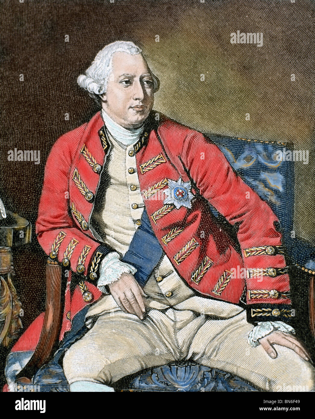 George III (Londres, 1738-Windsor, 1820). Roi de Grande-Bretagne et d'Irlande (1760-1820), électeur (1760-1814) et roi de Hanovre. Banque D'Images