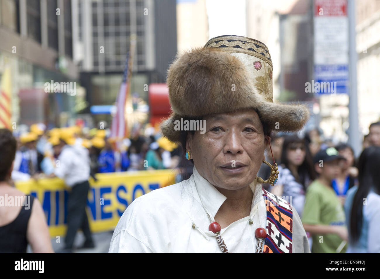 Les immigrants internationaux Parade, NEW YORK : Banque D'Images