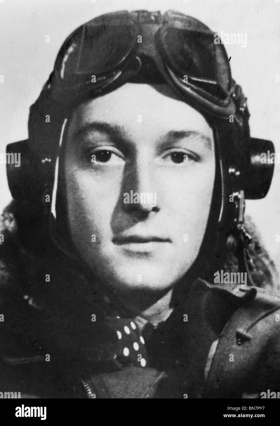 Le Sgt Jim McGillvray, Gunner dans bombardier Lancaster, à l'âge de 18 ans Banque D'Images