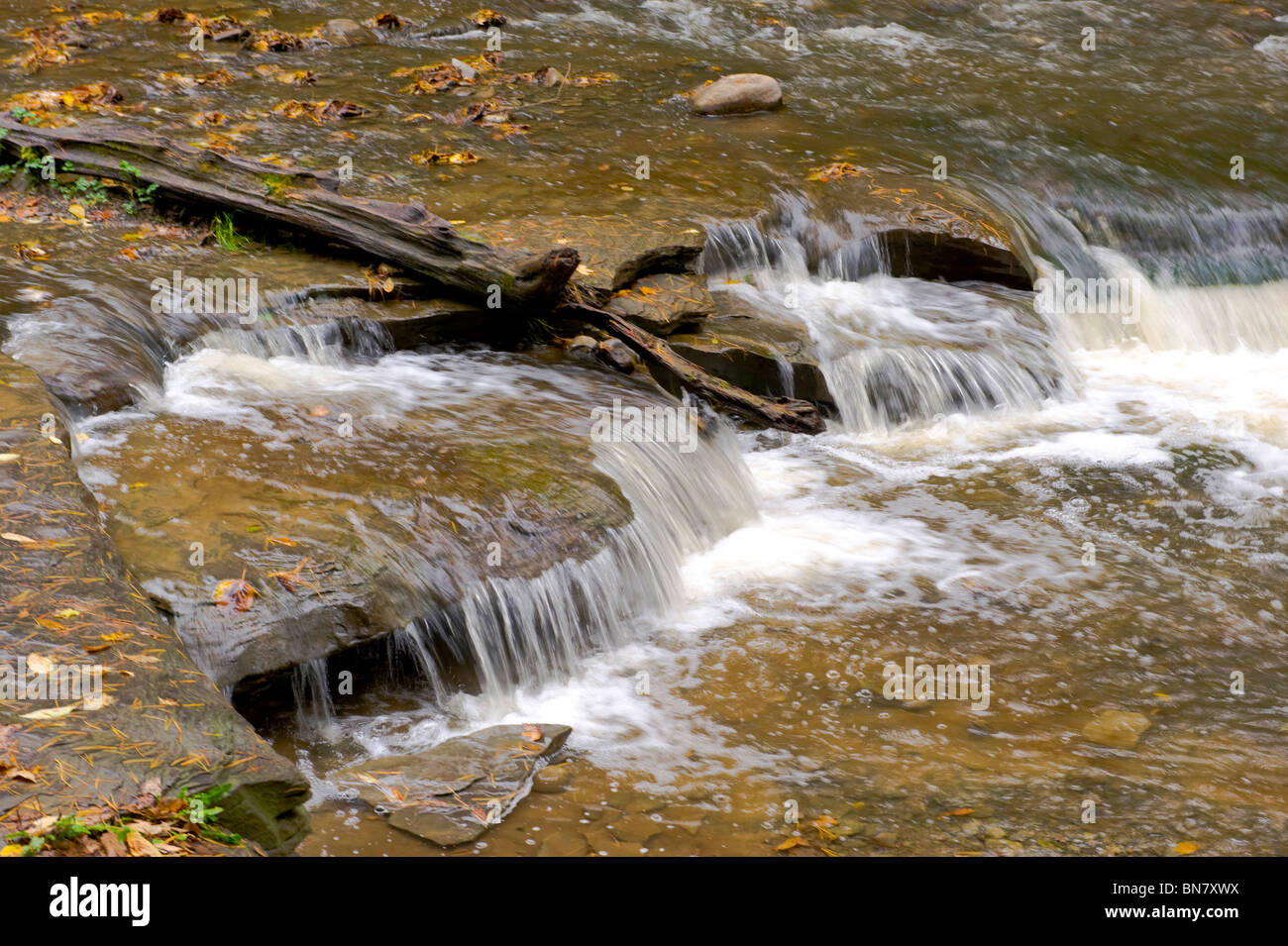 Stream à Letchworth State Park Western New York Banque D'Images