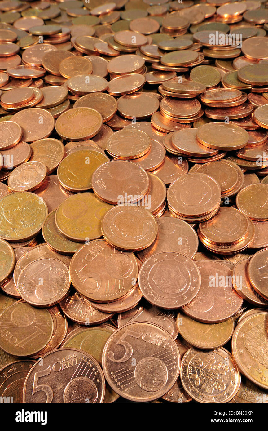L'argent dans l'euro comme monnaie, Belgique Banque D'Images