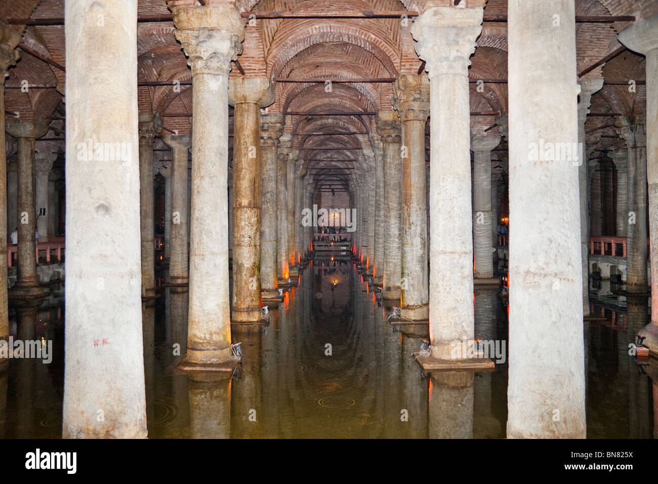 La Citerne Basilique, Yerebatan Sarnici, Sultanahmet, Istanbul, Turquie Banque D'Images
