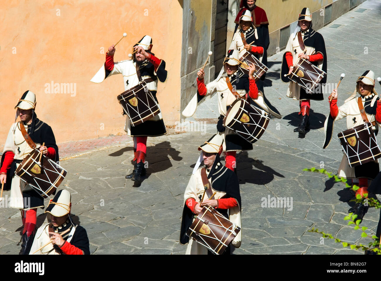 Parade médiévale de Giostra del Saracino, Arezzo, Toscane, Italie Banque D'Images