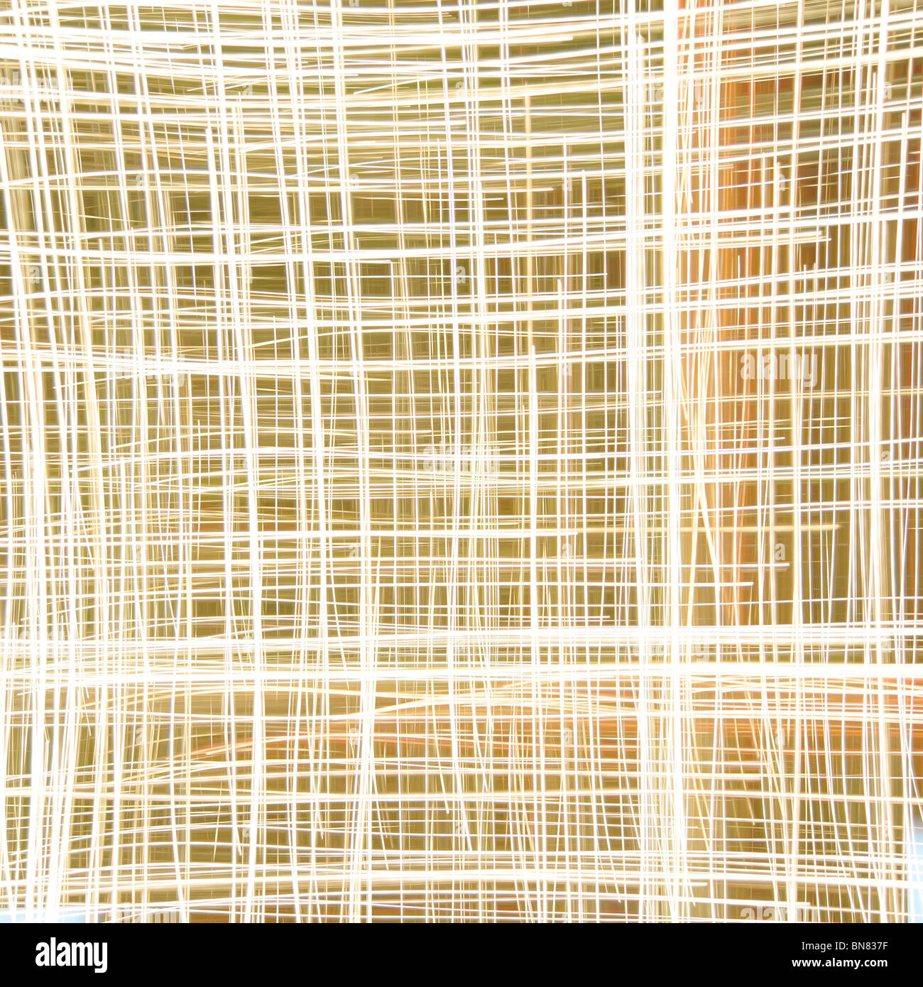 Les lignes d'un blanc éclatant qui se croisent pour créer une boîte carrée effet du croisillon. Banque D'Images