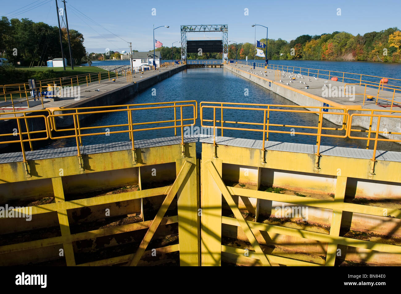 Seneca Falls, New York Lock Canal Banque D'Images