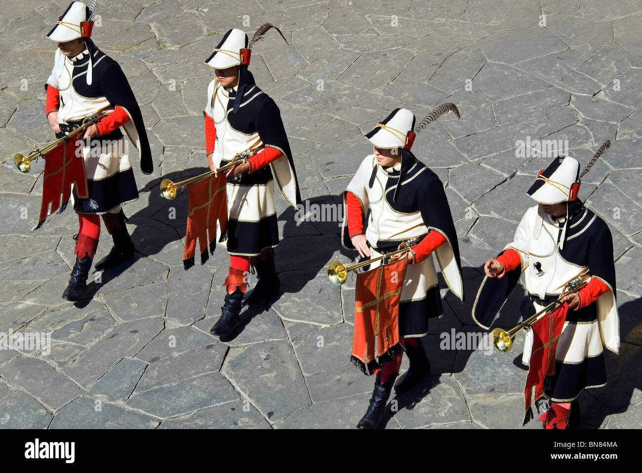 Parade médiévale de Giostra del Saracino, Arezzo, Toscane, Italie Banque D'Images