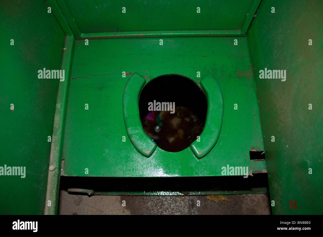 Long drop toilets glastonbury festival Banque de photographies et d