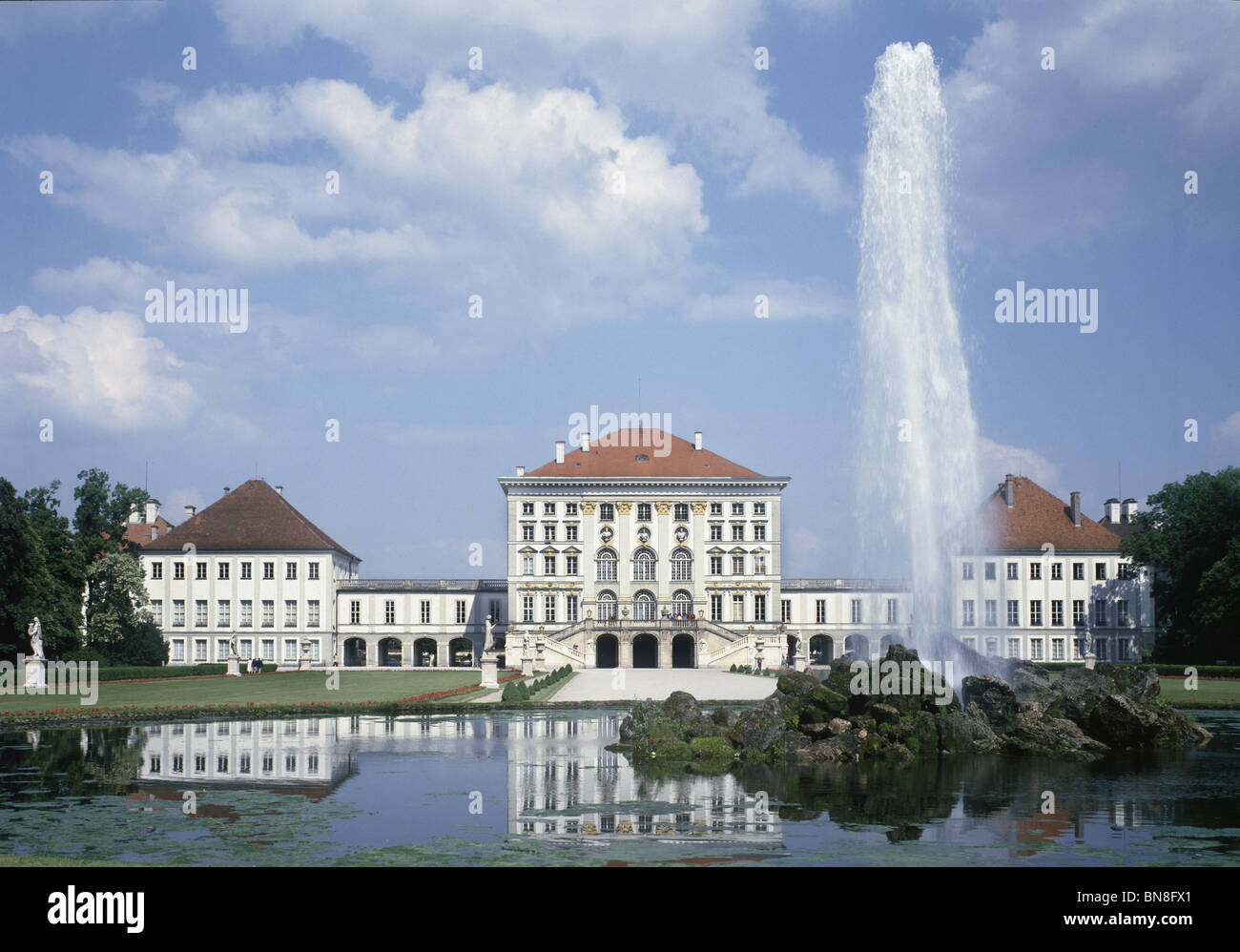 Schloss Nymphenburg, Munich. Résidence de l'électeur de Bavière. Banque D'Images