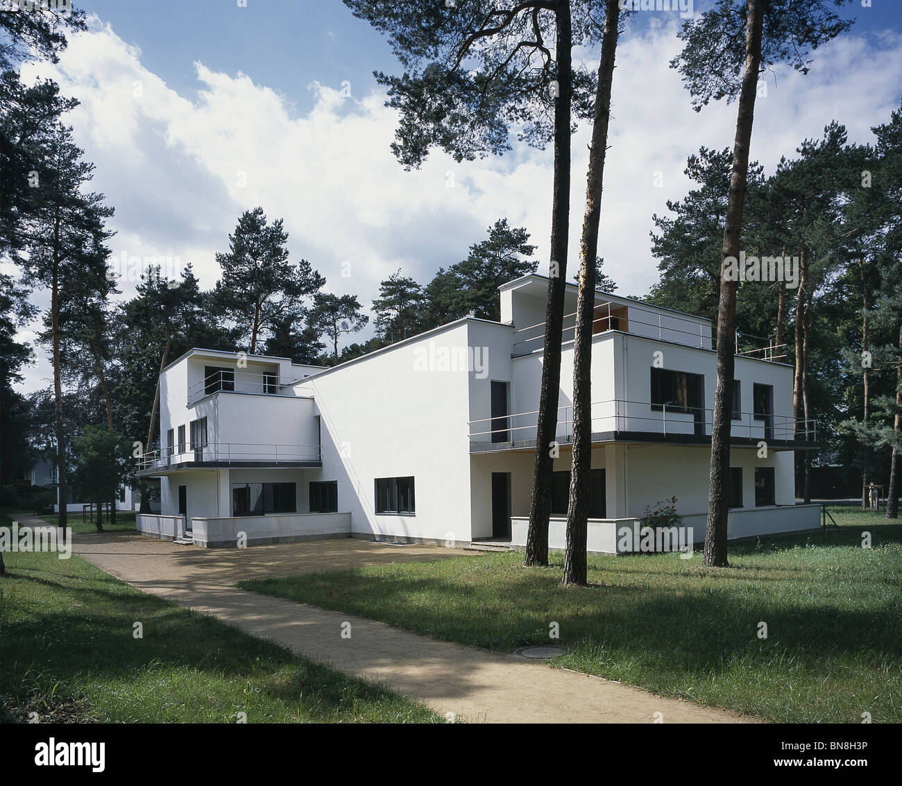 Dessau, Allemagne. Meisterhaus (ou Maison du maître) pour Georg Muche et Oskar Schlemmer par Walter Gropius 1925 Banque D'Images