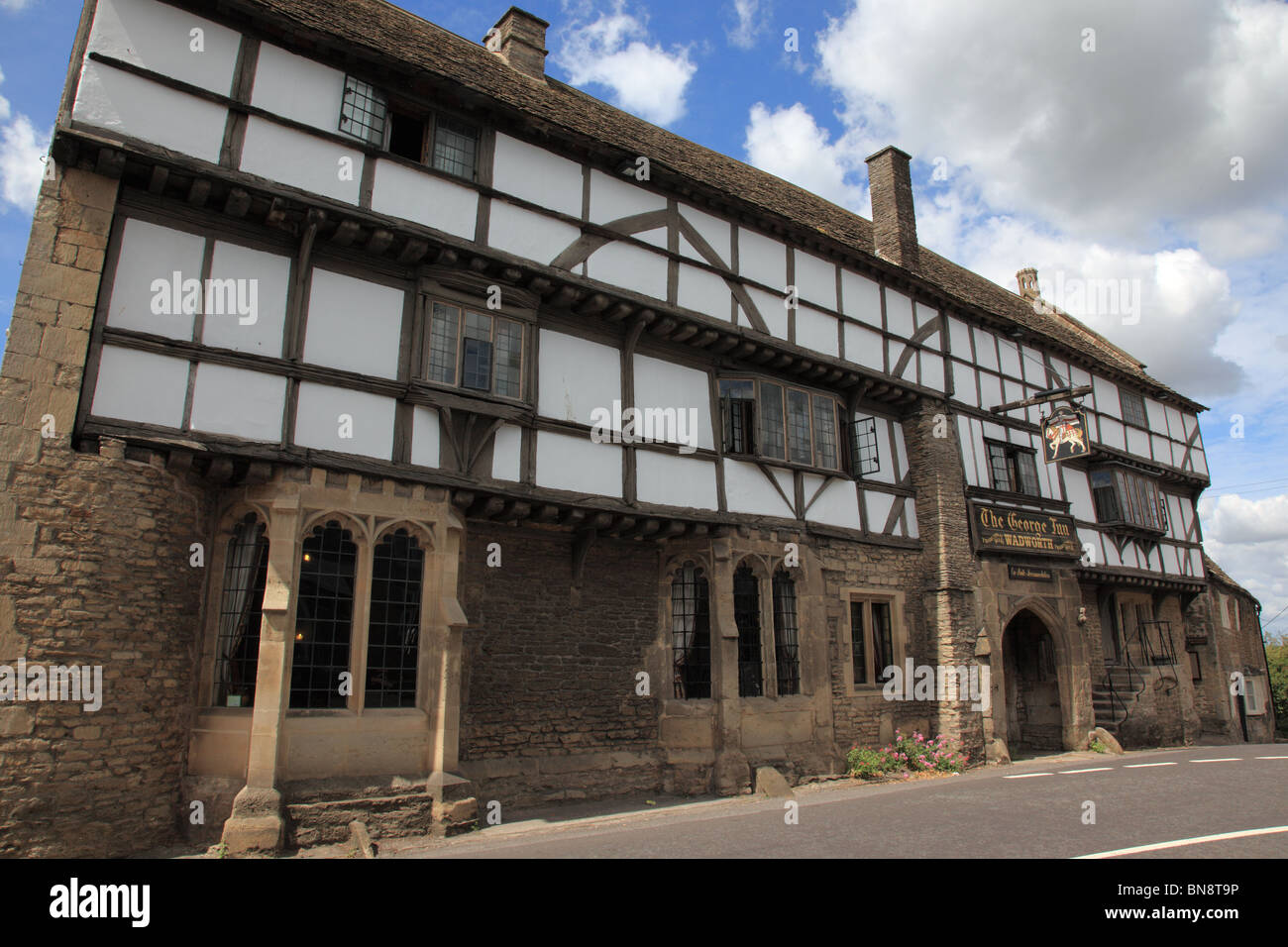 The George Inn, Norton St Philip, Somerset, Angleterre, Royaume-Uni Banque D'Images