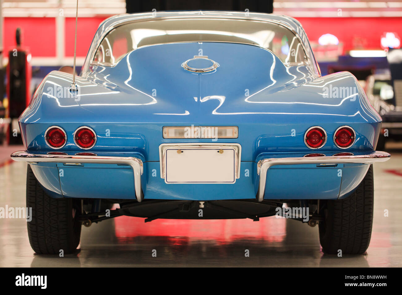 Vintage Blue Corvette Banque D'Images