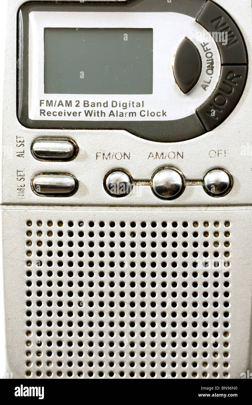 Radio AM FM macro vue avant Banque D'Images