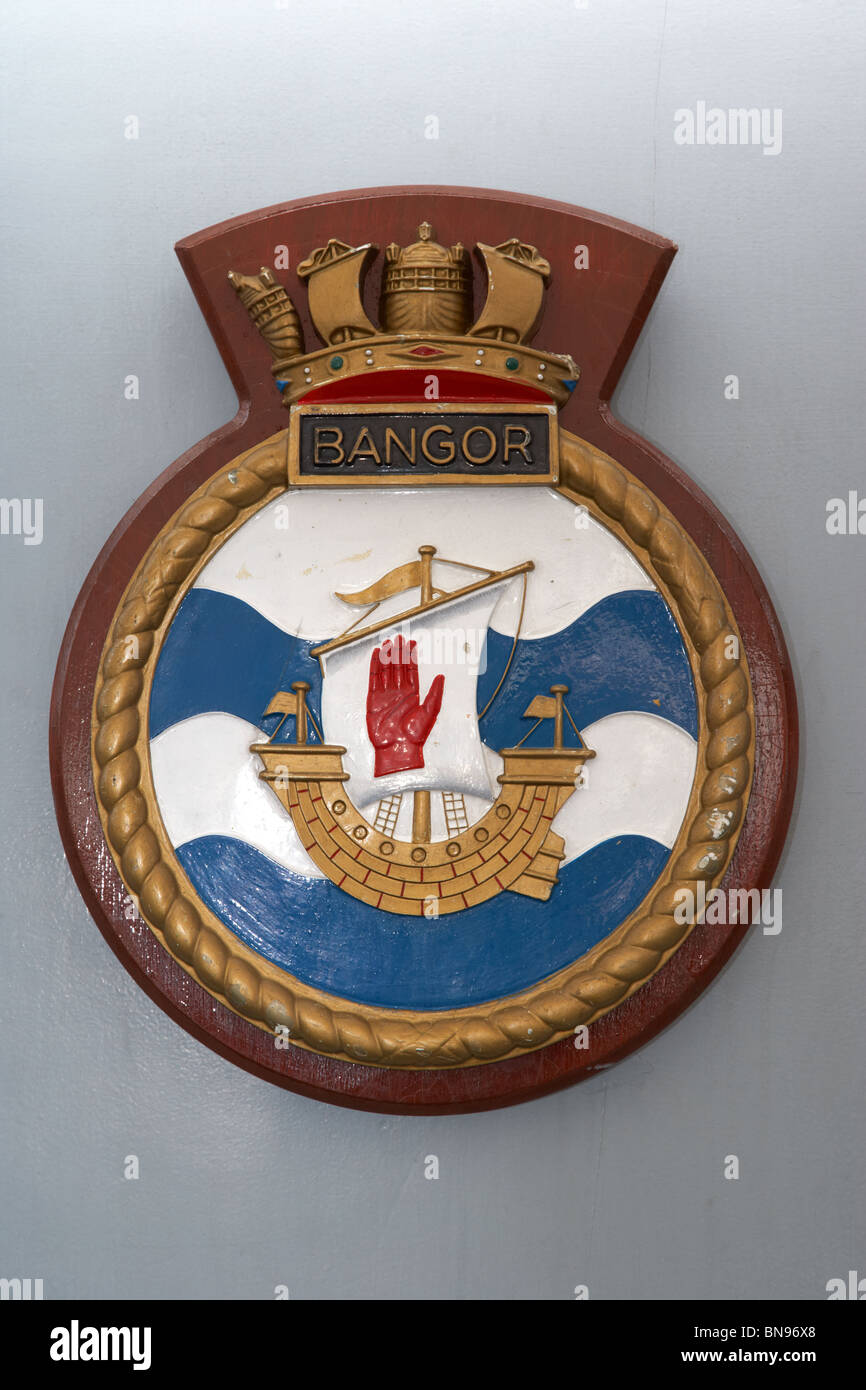 Le HMS Bangor crest Banque D'Images