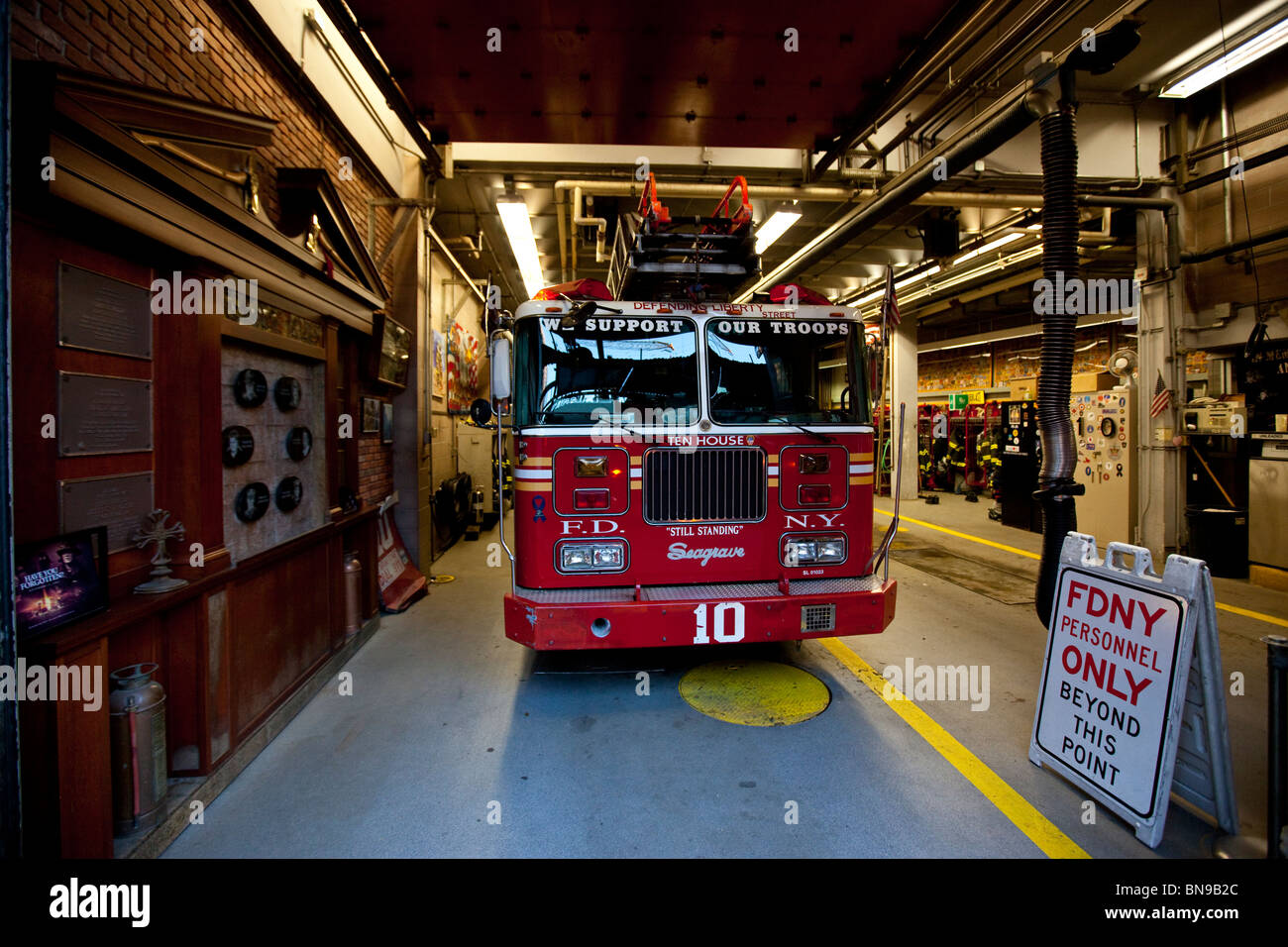 De bain 10 Moteur 10, World Trade Center Fire House, le centre-ville de Manhattan, New York City Banque D'Images