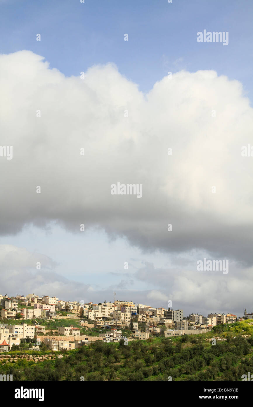 Israël, village arabe Mash'a dans la basse Galilée Banque D'Images