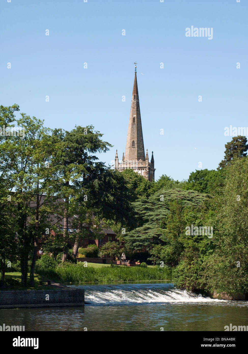 Lieu de sépulture de Shakespeare l'église Holy Trinity Stratford-upon-Avon warwickshire les Midlands England uk. Banque D'Images