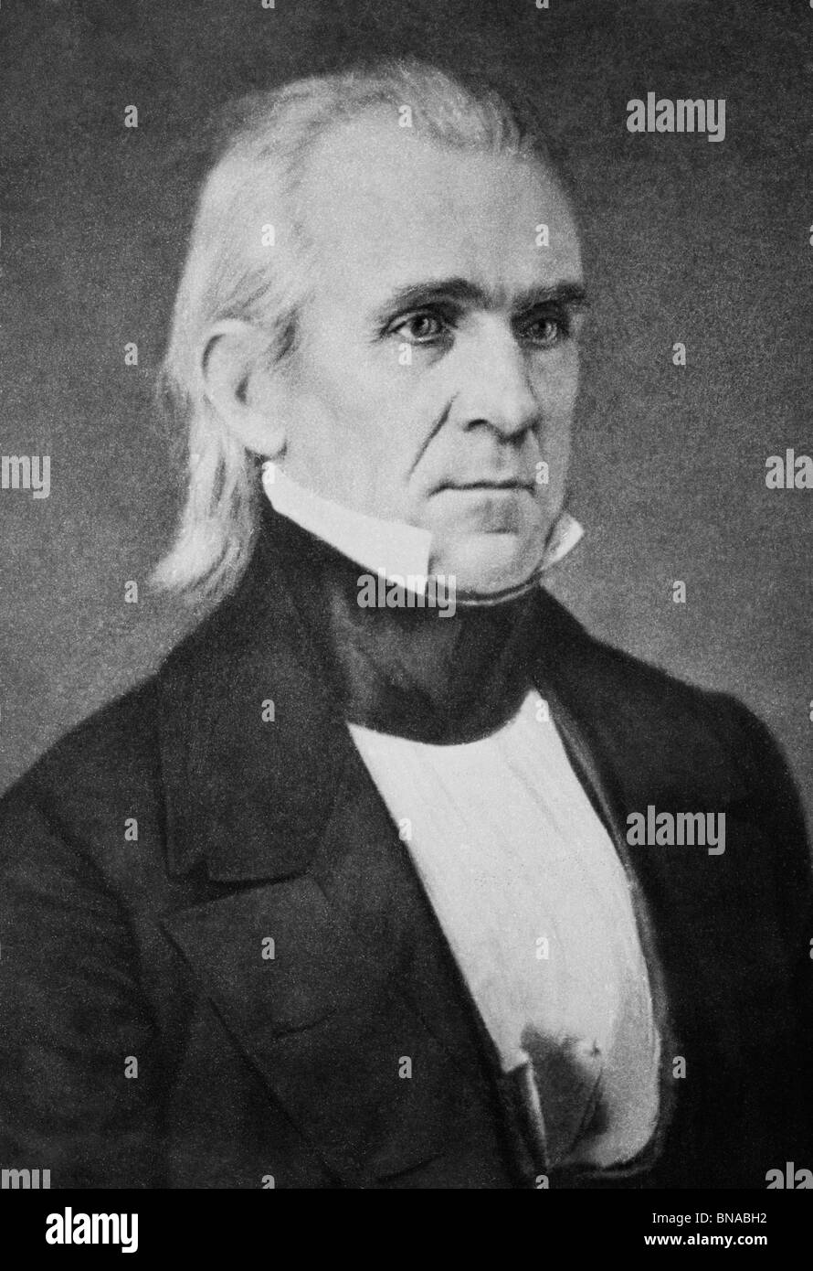 Daguerréotype portrait photo circa 1840 de James K Polk (1795 - 1849) - le 11e président des États-Unis (1845 - 1849). Banque D'Images