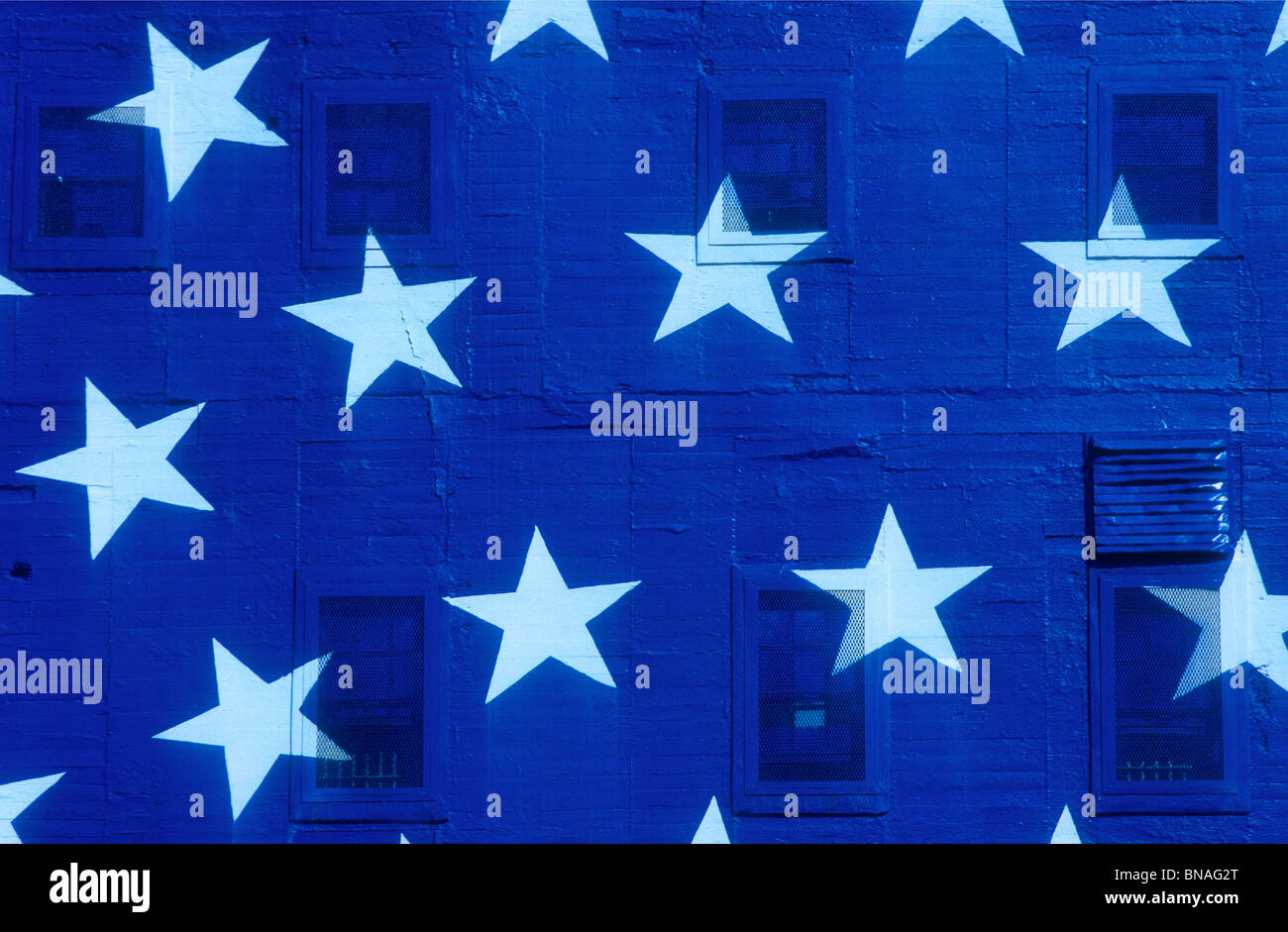 Drapeau américain étoiles peintes sur des capacités voir autre photo de rayures Banque D'Images