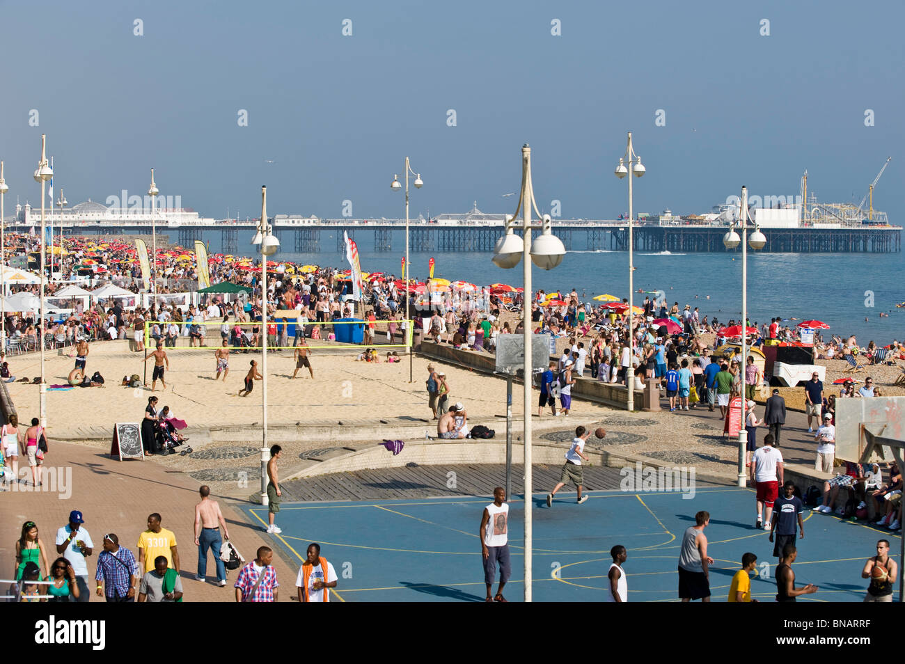 Front de mer, à Brighton, East Sussex, Royaume-Uni Banque D'Images