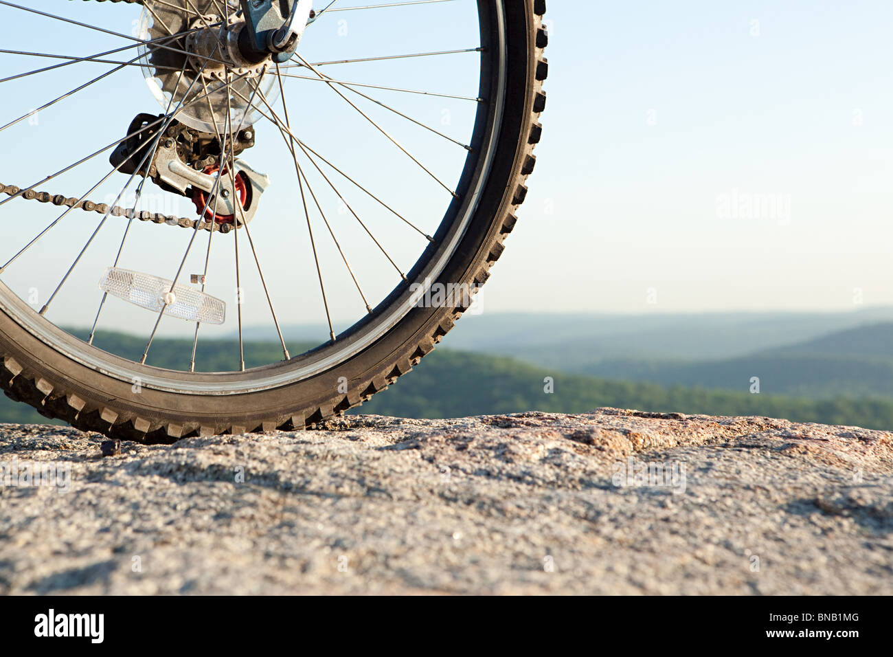 Roue de vélo, Close up Banque D'Images