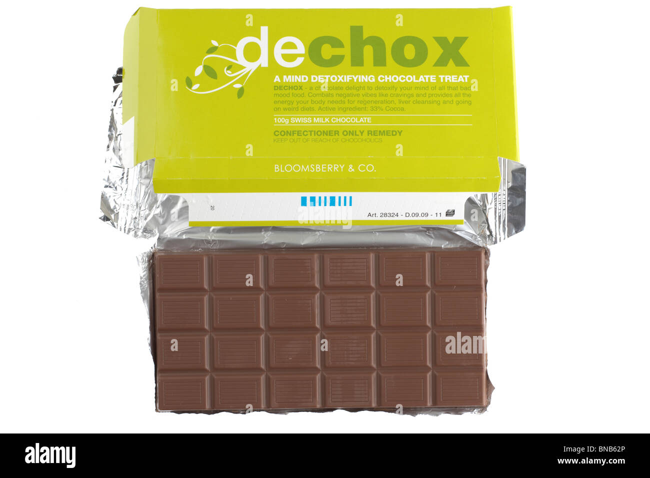 Bloc de chocolat au lait suisse Dechox Banque D'Images