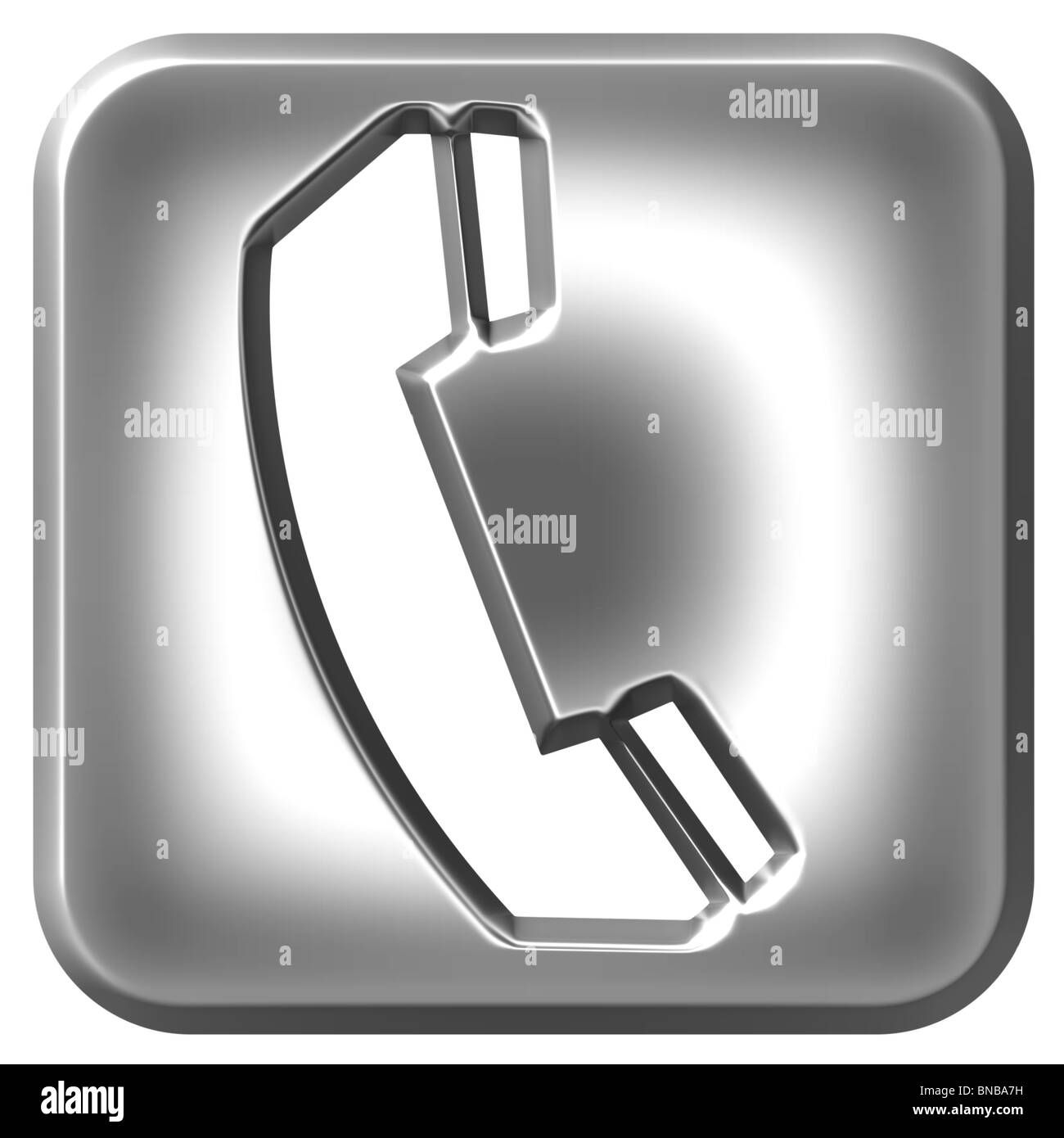 Téléphone argent 3d sign Banque D'Images