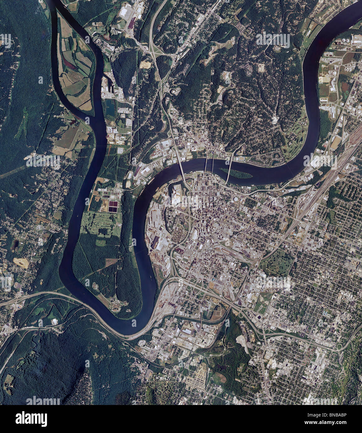 Carte aérienne voir au-dessus de Chatanooga Florida Banque D'Images