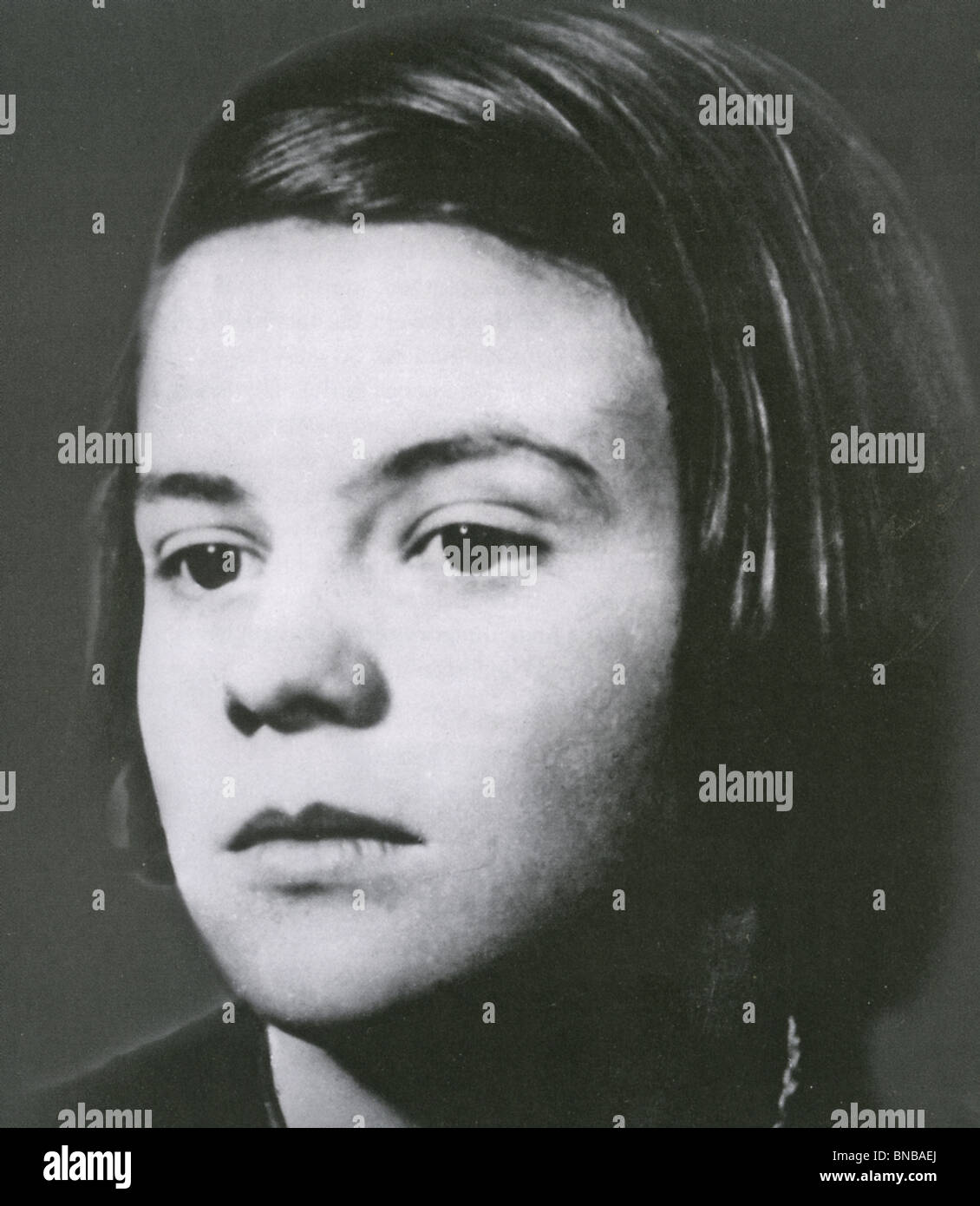 SOPHIE SCHOLL (1921-1943) élève allemand dans le White Rose mouvement de résistance non violente dans l'Allemagne nazie. Banque D'Images