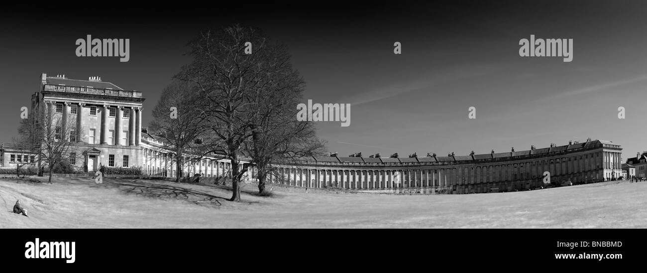 Le Royal Crescent, Bath, Somerset, Angleterre Banque D'Images