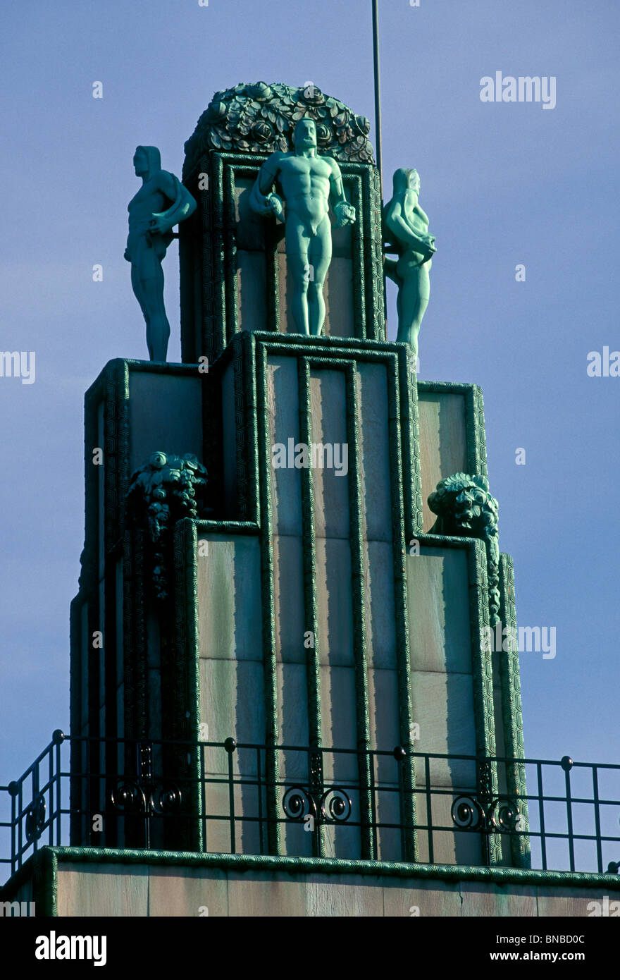 Palais Stoclet, Palais Stoclet, art déco, Josef Hoffmann, ville de Bruxelles, Bruxelles, région de Bruxelles-capitale, Belgique, Europe Banque D'Images