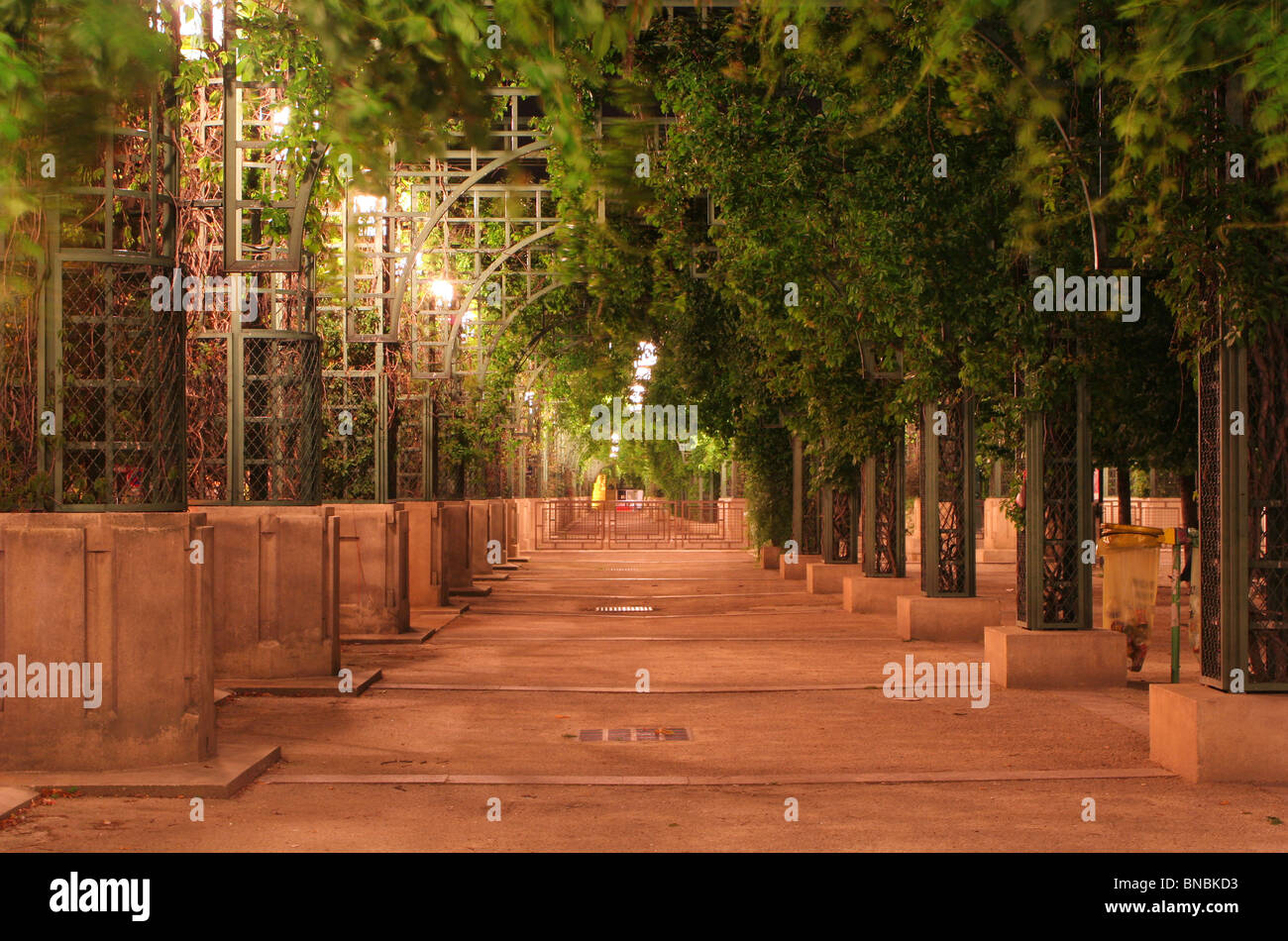 Paris - jardin en matinée Banque D'Images