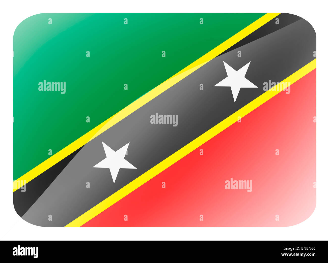 Saint Kitts & Nevis flag Banque D'Images