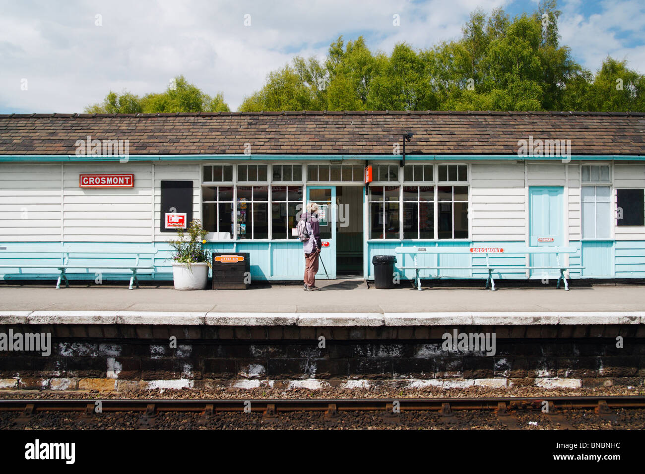 La station de Grosmont sur le North Yorkshire Moors Railway près de Whitby Banque D'Images