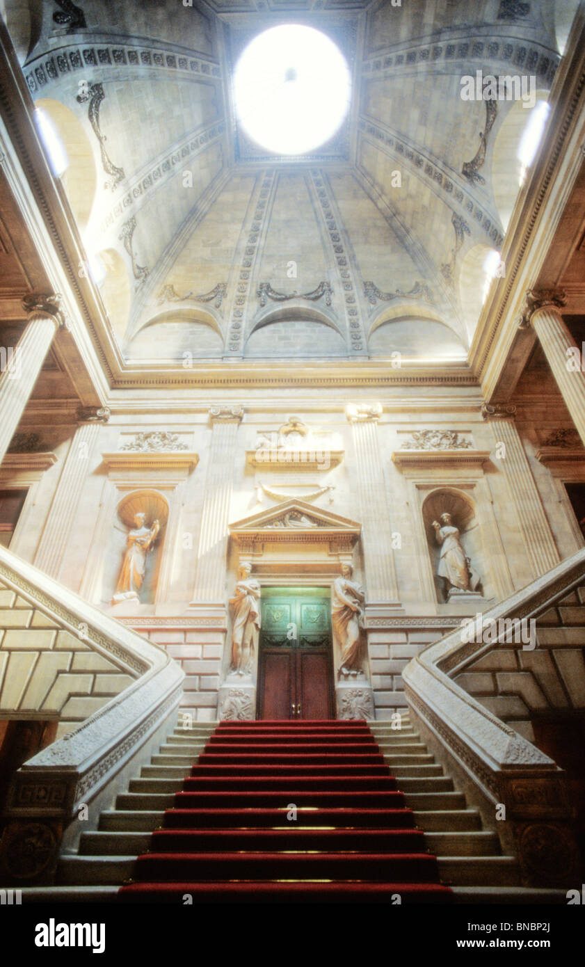 Escalier, vue de l'intérieur, Grand Théâtre, Opéra, bordeaux, aquitaine, FRANCE Banque D'Images